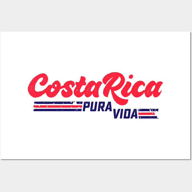 Costa Rica Pura Vida T-shirt Wall Art by attadesign